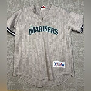 Vintage Majestic Seattle Mariners Warm Up Jersey Blank Size XL Made in USA